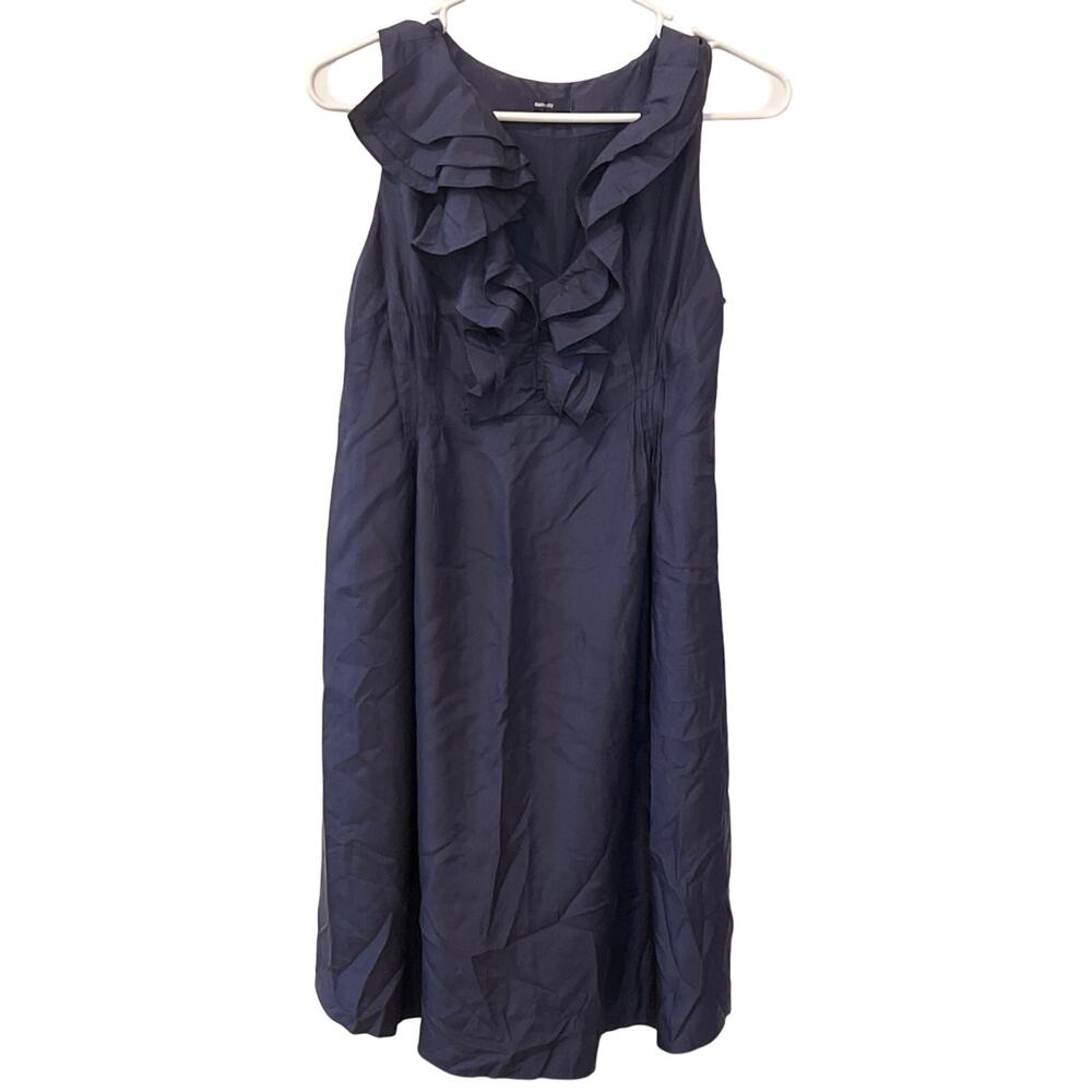 Gap Maternity 100% Silk Navy Blue Dress Women's Size Small Chic Minimalist Fairy